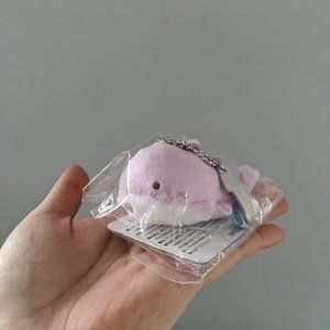 San-x Jinbesan Purple Shark Friend Keychain Plush